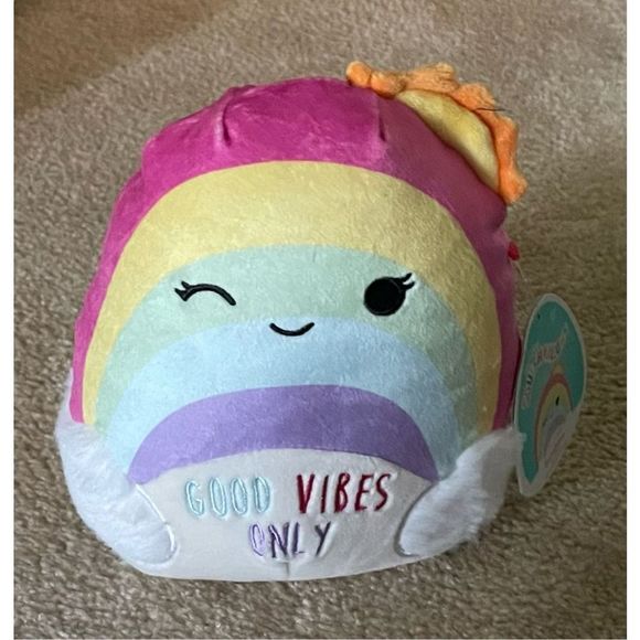 Squishmallows Sunshine the Rainbow 8" Stuffed Plush “Good Vibes.” (NWT) - Picture 1 of 2